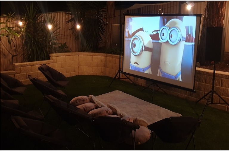 Gold Outdoor Cinema Pack – Simply Chic Events Event Hire Party Hire